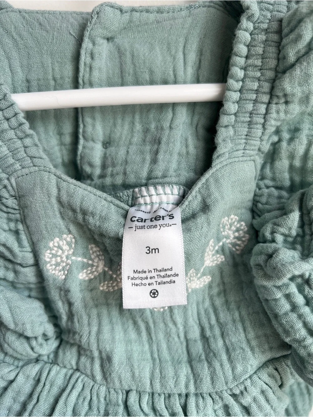 Carter’s Just One You Gauze Ruffle Jumpsuit | 3M Baby Girl Outfit